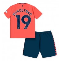 Camisa de time de futebol Everton Vitaliy Mykolenko #19 Replicas 2º Equipamento Infantil 2023-24 Manga Curta (+ Calças curtas)